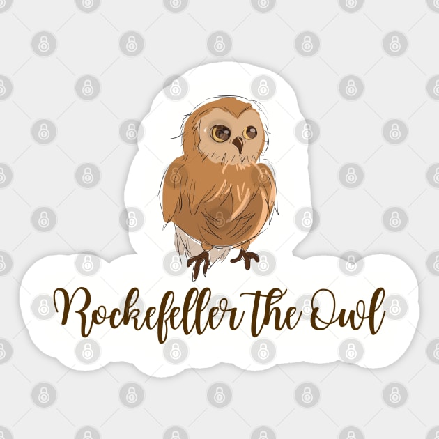 Rockefeller the Owl New York Sticker by MalibuSun